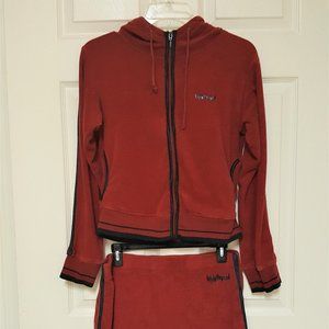 TRIPLE FIVE SOUL DARK RED SKIRT & JACKET